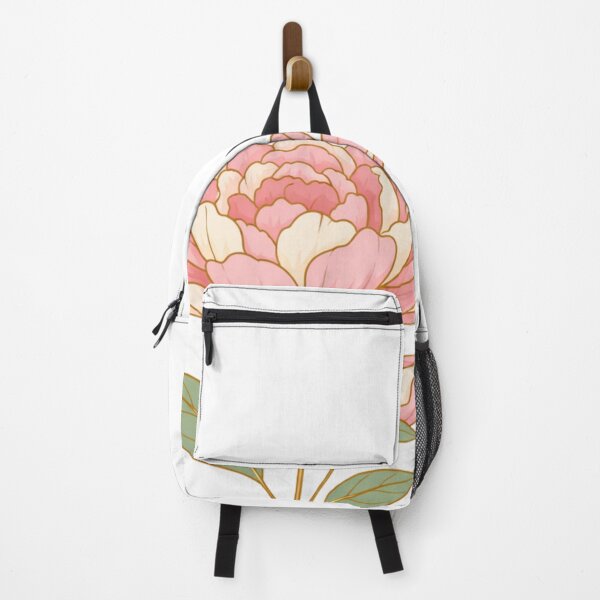 Item preview, Soft Pink & Cream Peony – Gold Line Art Botanical Illustration designed and sold by Joyfulfabric.