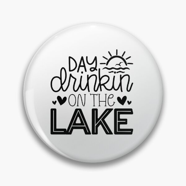 Item preview, Day Drinkin’ on the Lake – Sun, Birds Waves Hearts Design designed and sold by EmeraldeaArt.