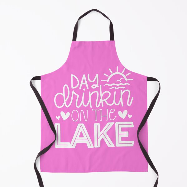 Item preview, pink Day Drinkin’ on the Lake – Sun, Birds Waves Hearts Design designed and sold by EmeraldeaArt.