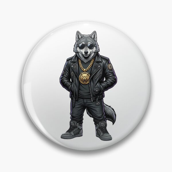 Item preview, City Wolf Streetwear Leather Jacket Hip Hop Animal Art designed and sold by Presshue.
