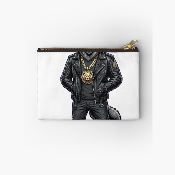 Item preview, City Wolf Streetwear Leather Jacket Hip Hop Animal Art designed and sold by Presshue.