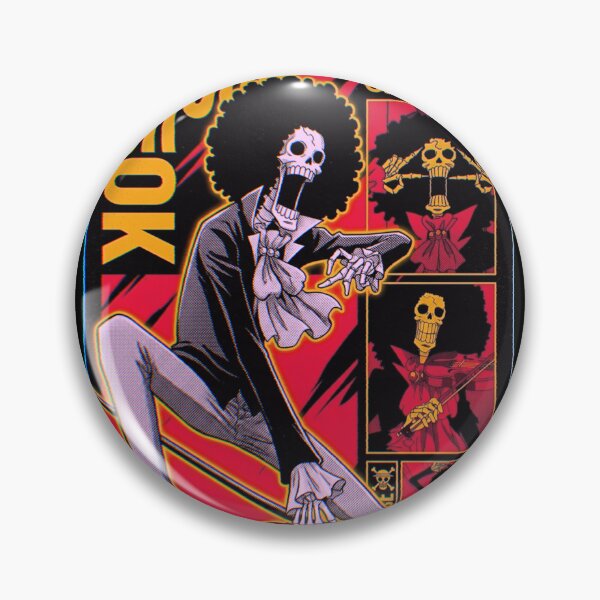 Item preview, One Piece Brook Retro Manga Poster design designed and sold by Moonshroomarts.