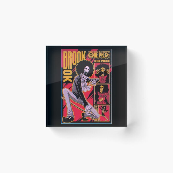 Item preview, One Piece Brook Retro Manga Poster design designed and sold by Moonshroomarts.