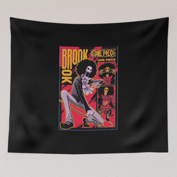 Item preview, One Piece Brook Retro Manga Poster design designed and sold by Moonshroomarts.