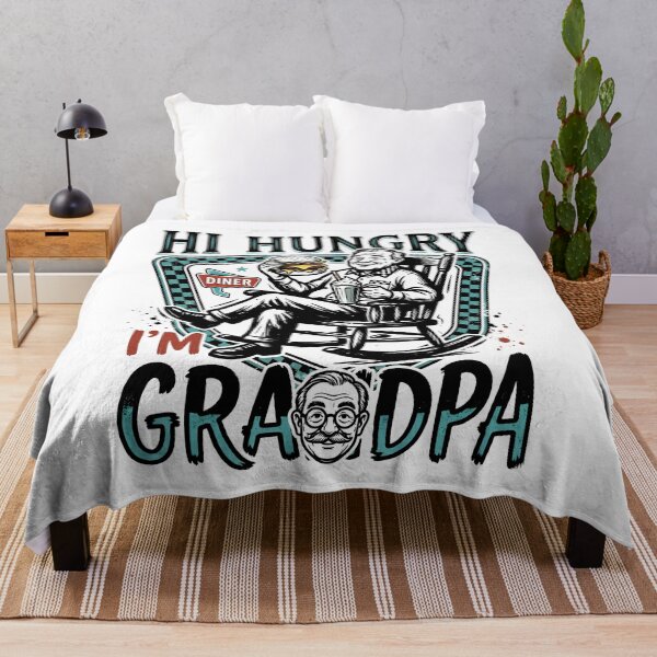 Item preview, Hi Hungry I'm Grandpa Classic Grandfather Dad Joke Vintage Design designed and sold by get55shirt.