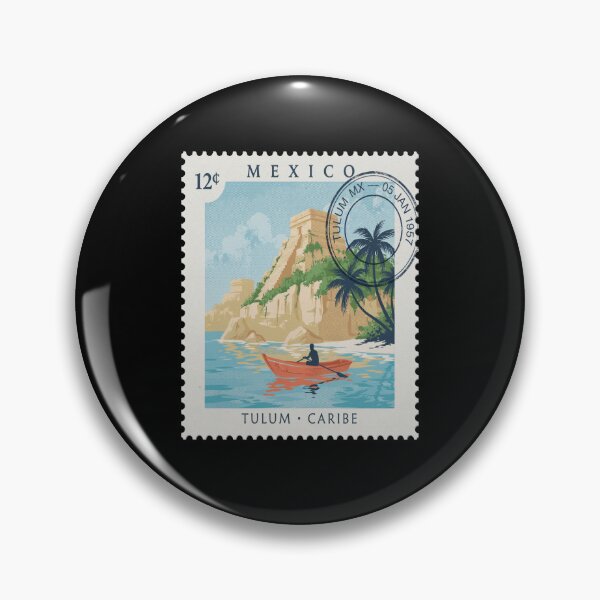 Item preview, Tulum Mexico Coastal Postage Stamp Travel Sticker designed and sold by stickercuffs.