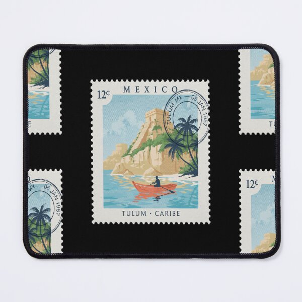 Item preview, Tulum Mexico Coastal Postage Stamp Travel Sticker designed and sold by stickercuffs.