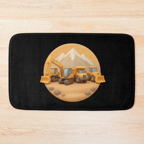 Item preview, Cute Construction Vehicles Mountain Scene designed and sold by kakmi-art.