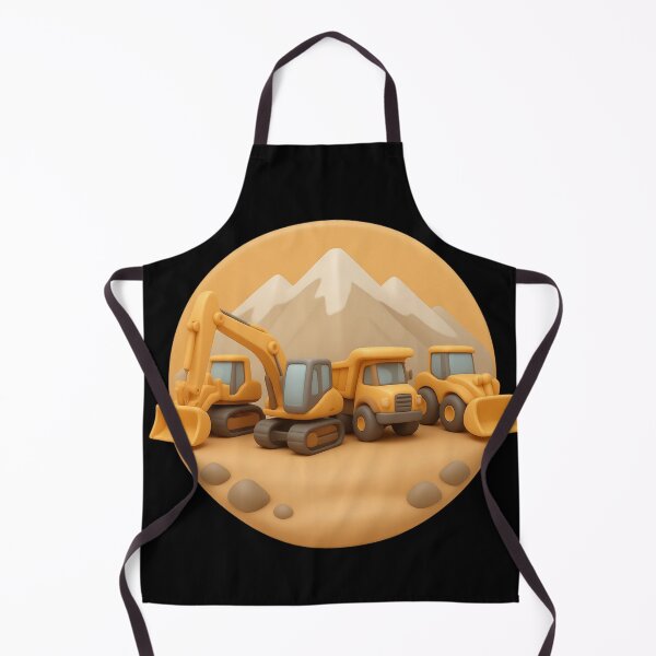 Item preview, Cute Construction Vehicles Mountain Scene designed and sold by kakmi-art.