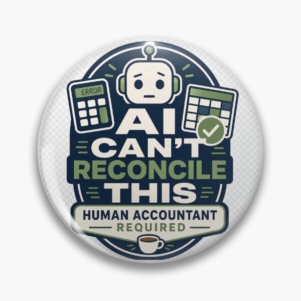 Item preview, AI Can’t Reconcile This Funny Accountant Shirt & Sticker designed and sold by Funnydesign4u.