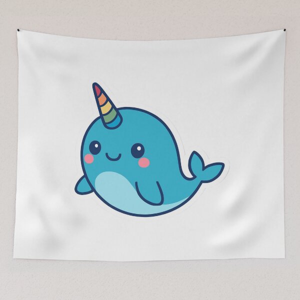 Item preview, Be Magical Narwhal - Colorful Kawaii Sticker designed and sold by foryouandyours.
