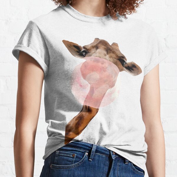 Giraffe Pink Bubblegum Classic T-Shirt