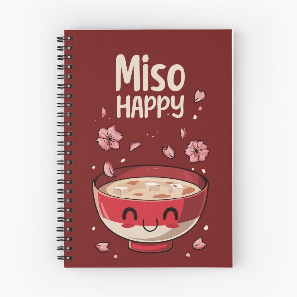 Item preview, Miso Happy Cute Kawaii Japanese Soup Food Pun Cherry Blossom designed and sold by Pablo70 Store.