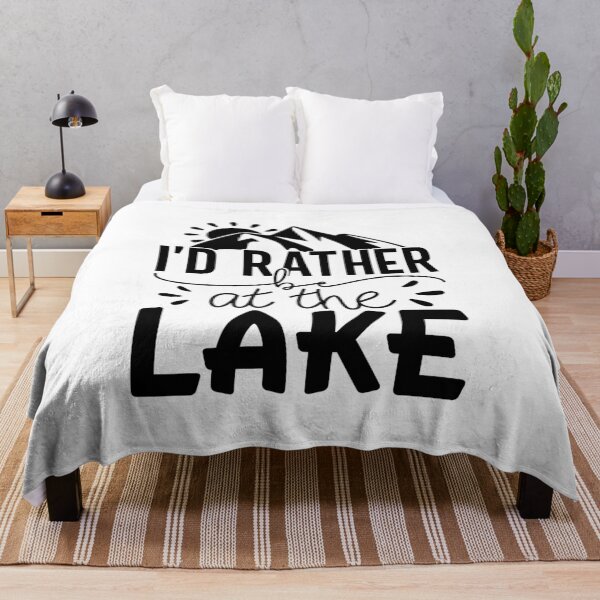 Item preview, I’d Rather Be at the Lake – Mountain Lake Adventure Design designed and sold by EmeraldeaArt.