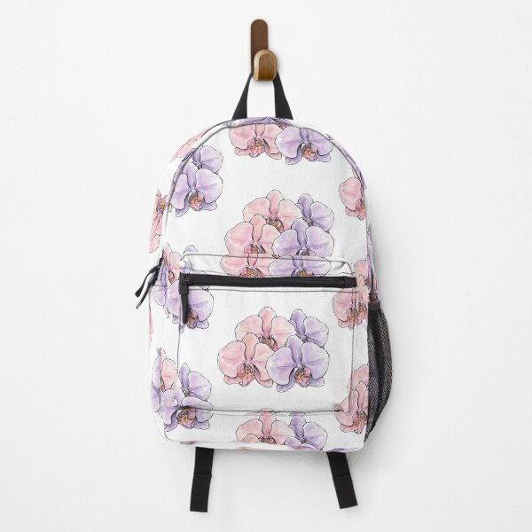 Item preview, Orchid Flowers Pink Purple Outlines Luminous designed and sold by Prints by Mat.