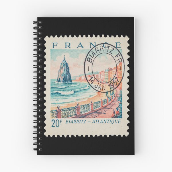 Item preview, Biarritz France Coastal Postage Stamp Travel Sticker designed and sold by stickercuffs.