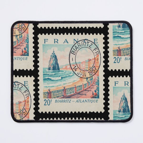 Item preview, Biarritz France Coastal Postage Stamp Travel Sticker designed and sold by stickercuffs.