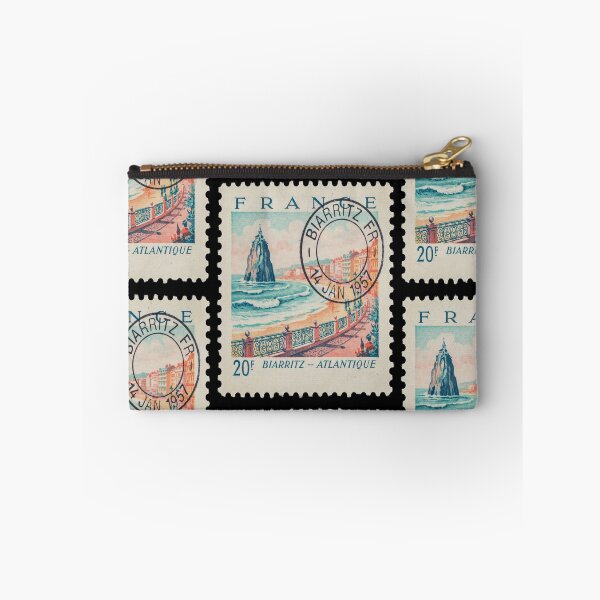 Item preview, Biarritz France Coastal Postage Stamp Travel Sticker designed and sold by stickercuffs.