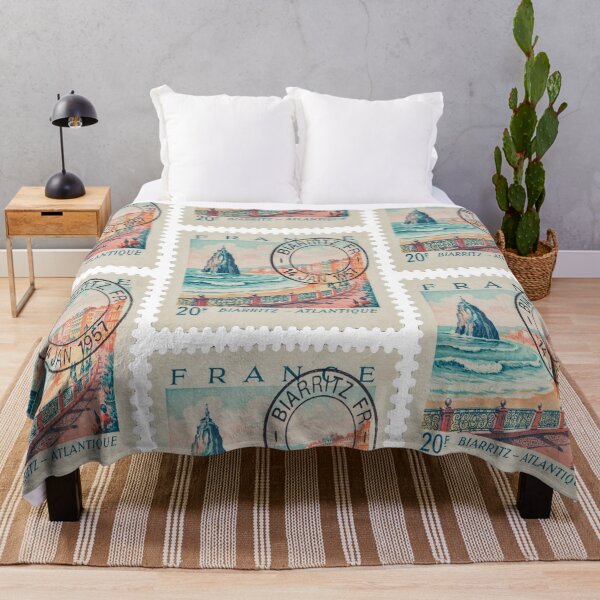 Item preview, Biarritz France Coastal Postage Stamp Travel Sticker designed and sold by stickercuffs.