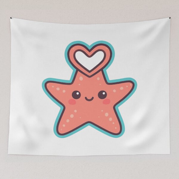 Item preview, Spread Love Starfish - Cute Ocean Kawaii Sticker designed and sold by foryouandyours.