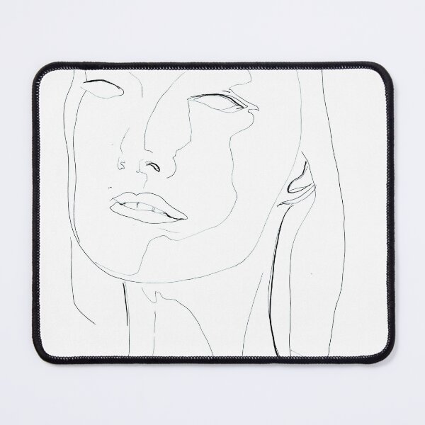 Item preview, Three-Quarter Face — Ink Line Drawing Art Print designed and sold by essentialink.