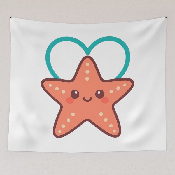 Item preview, Spread Love Starfish - Cute Ocean Kawaii Sticker designed and sold by foryouandyours.