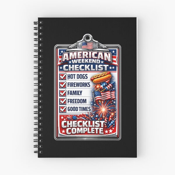 Item preview, American Weekend Checklist 4th of July Gift designed and sold by XYZ Studio.