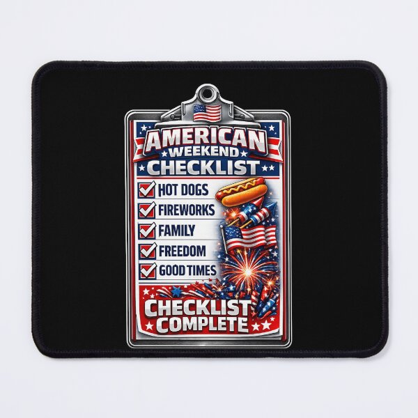 Item preview, American Weekend Checklist 4th of July Gift designed and sold by XYZ Studio.