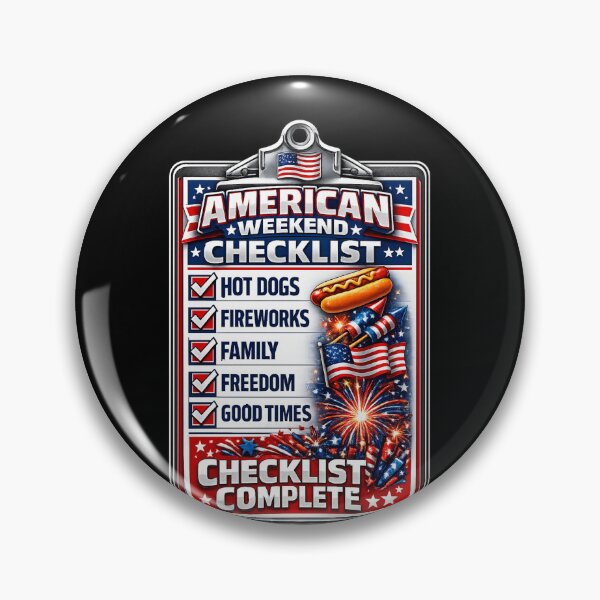 Item preview, American Weekend Checklist 4th of July Gift designed and sold by XYZ Studio.