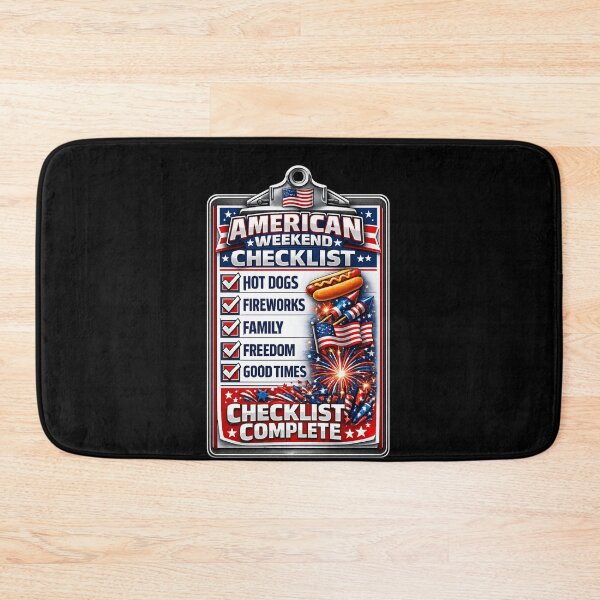 Item preview, American Weekend Checklist 4th of July Gift designed and sold by XYZ Studio.