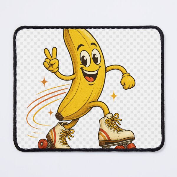 Item preview, Funny banana on roller skates, retro designed and sold by BoosterShop.