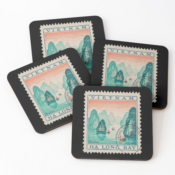 Item preview, Ha Long Bay Vietnam Coastal Postage Stamp Sticker designed and sold by stickercuffs.