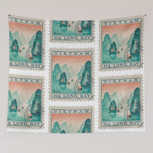 Item preview, Ha Long Bay Vietnam Coastal Postage Stamp Sticker designed and sold by stickercuffs.