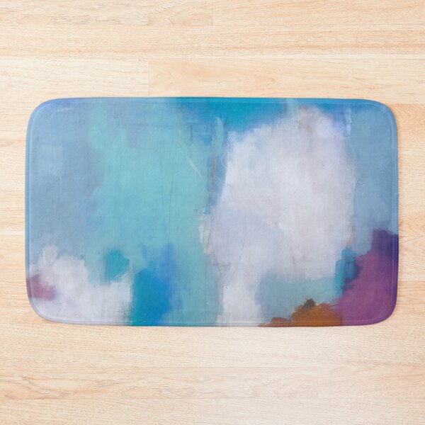 Item preview, Aqua, Blue And Creamy Cotton Clouds Abstract Art designed and sold by DEC02.