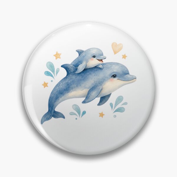 Item preview, Cute Baby Dolphin Riding Mom designed and sold by Passionread.