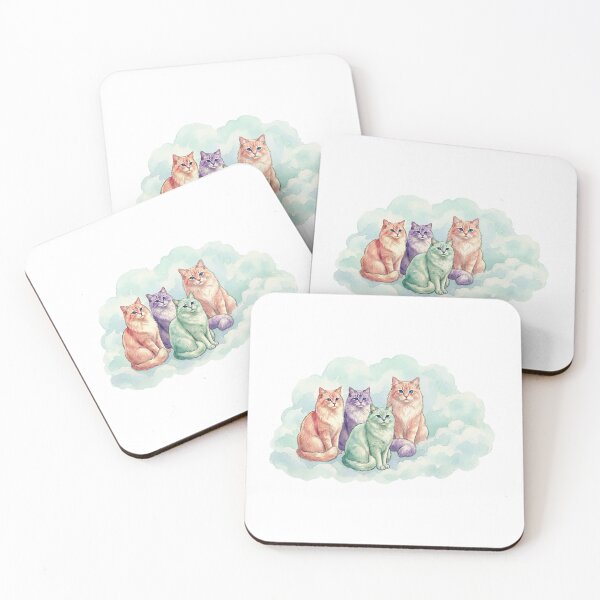 Item preview, Street Cat Cloud Land Fantasy Whimsical designed and sold by Prints by Mat.