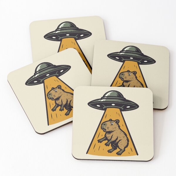 Item preview, Capybara Being Abducted By Aliens designed and sold by Ghost on Toast.