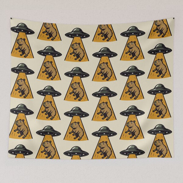 Item preview, Capybara Being Abducted By Aliens designed and sold by Ghost on Toast.