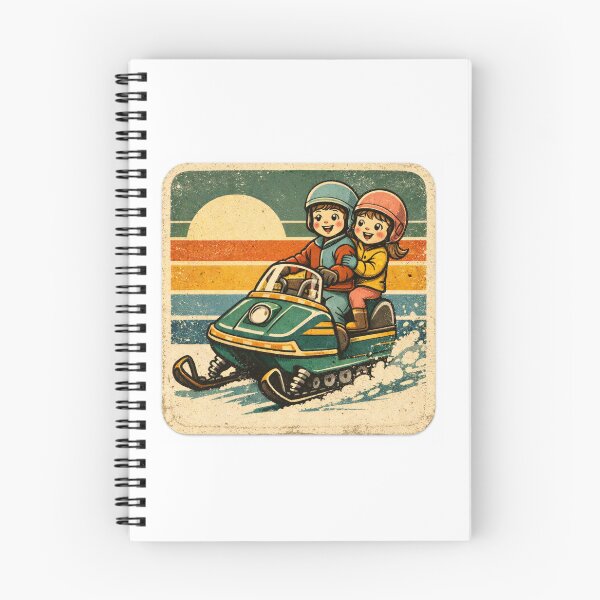 Item preview, Retro Snowmobile Kids Vintage Winter Sunset designed and sold by PrintforDesign.