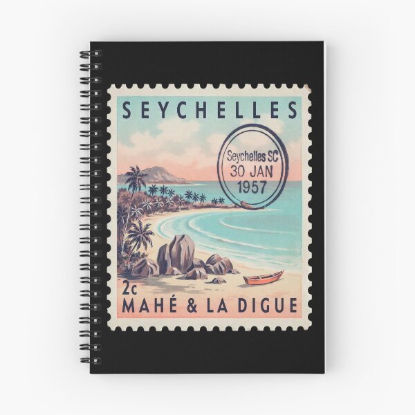 Item preview, Seychelles Coastal Postage Stamp Retro Travel Sticker designed and sold by stickercuffs.