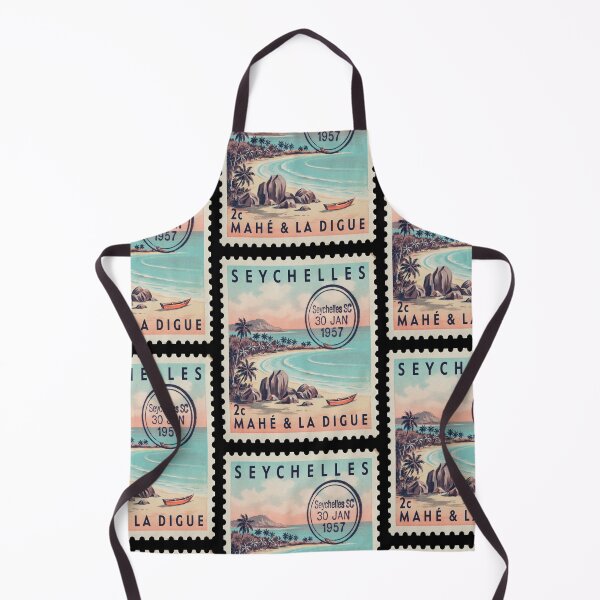 Item preview, Seychelles Coastal Postage Stamp Retro Travel Sticker designed and sold by stickercuffs.