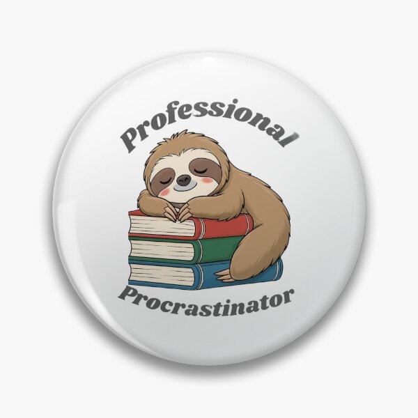 Item preview, Professional procrastinator sloth lazy study humor designed and sold by Thelazygrind.