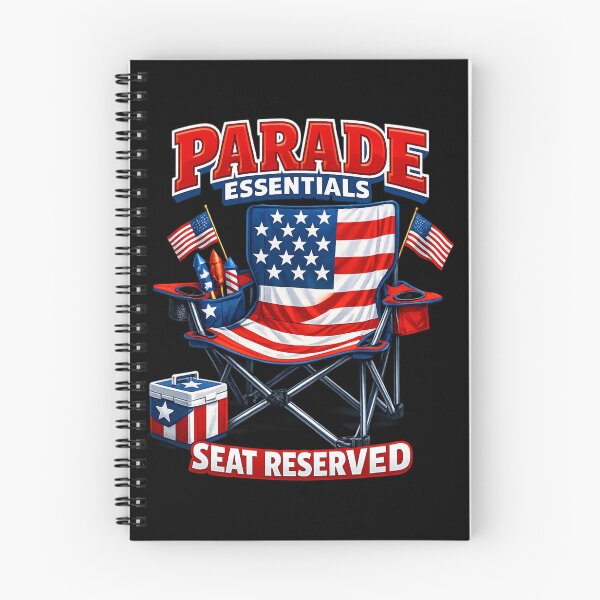 Item preview, Parade Essentials Seat Reserved Funny Patriotic 4th Of July American Flag Chair designed and sold by XYZ Studio.