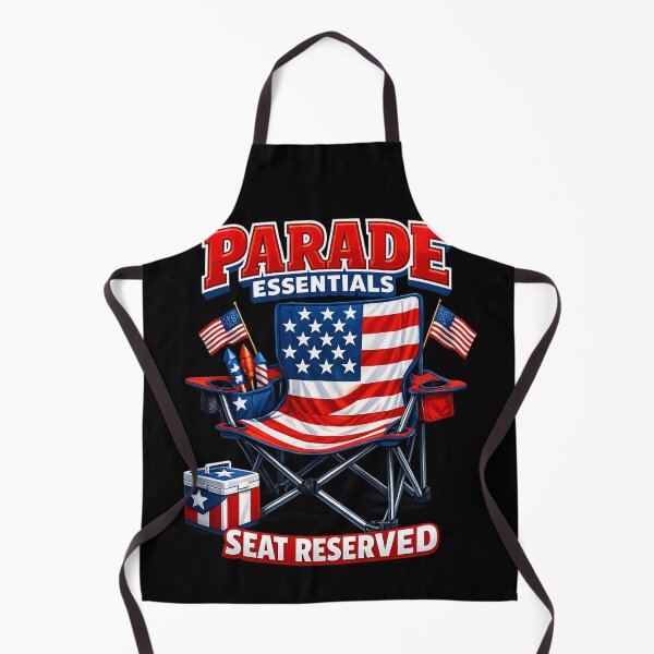 Item preview, Parade Essentials Seat Reserved Funny Patriotic 4th Of July American Flag Chair designed and sold by XYZ Studio.