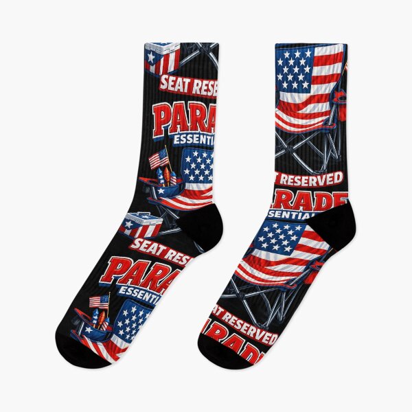 Item preview, Parade Essentials Seat Reserved Funny Patriotic 4th Of July American Flag Chair designed and sold by XYZ Studio.