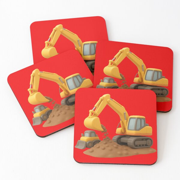 Artikelvorschau, Cute Excavator Construction Vehicle Illustration entworfen und verkauft von kakmi-art.