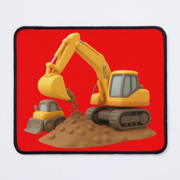 Item preview, Cute Excavator Construction Vehicle Illustration designed and sold by kakmi-art.