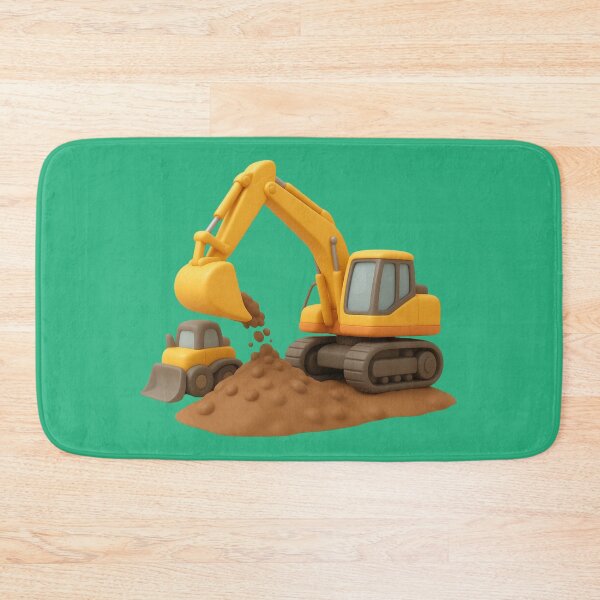 Item preview, Cute Excavator Construction Vehicle Illustration designed and sold by kakmi-art.