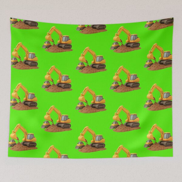 Item preview, Cute Excavator Construction Vehicle Illustration designed and sold by kakmi-art.