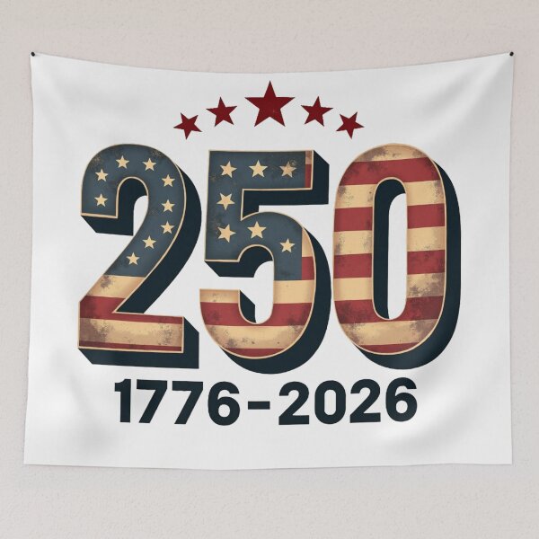 Item preview, America 250th Anniversary Patriotic Vintage Distressed Flag designed and sold by BackwoodsFeral.